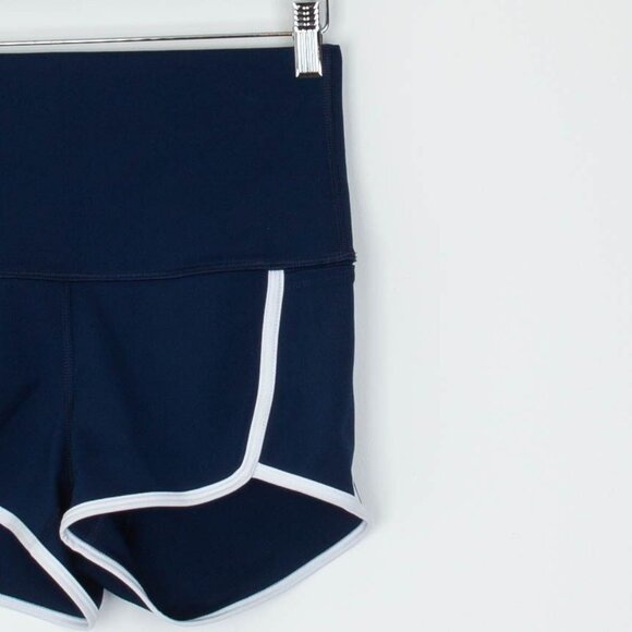 Free People Movement Womens Island Time Fitted Shorts Size L Blue Athletic Gym - Picture 3 of 8